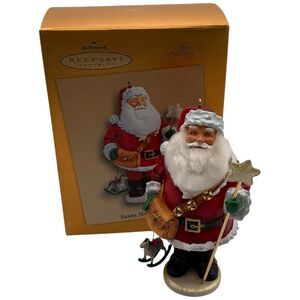 Vtg 2005 Hallmark Keepsake Santa Nutcracker Ornament Club Exclusive Gold Box 4"